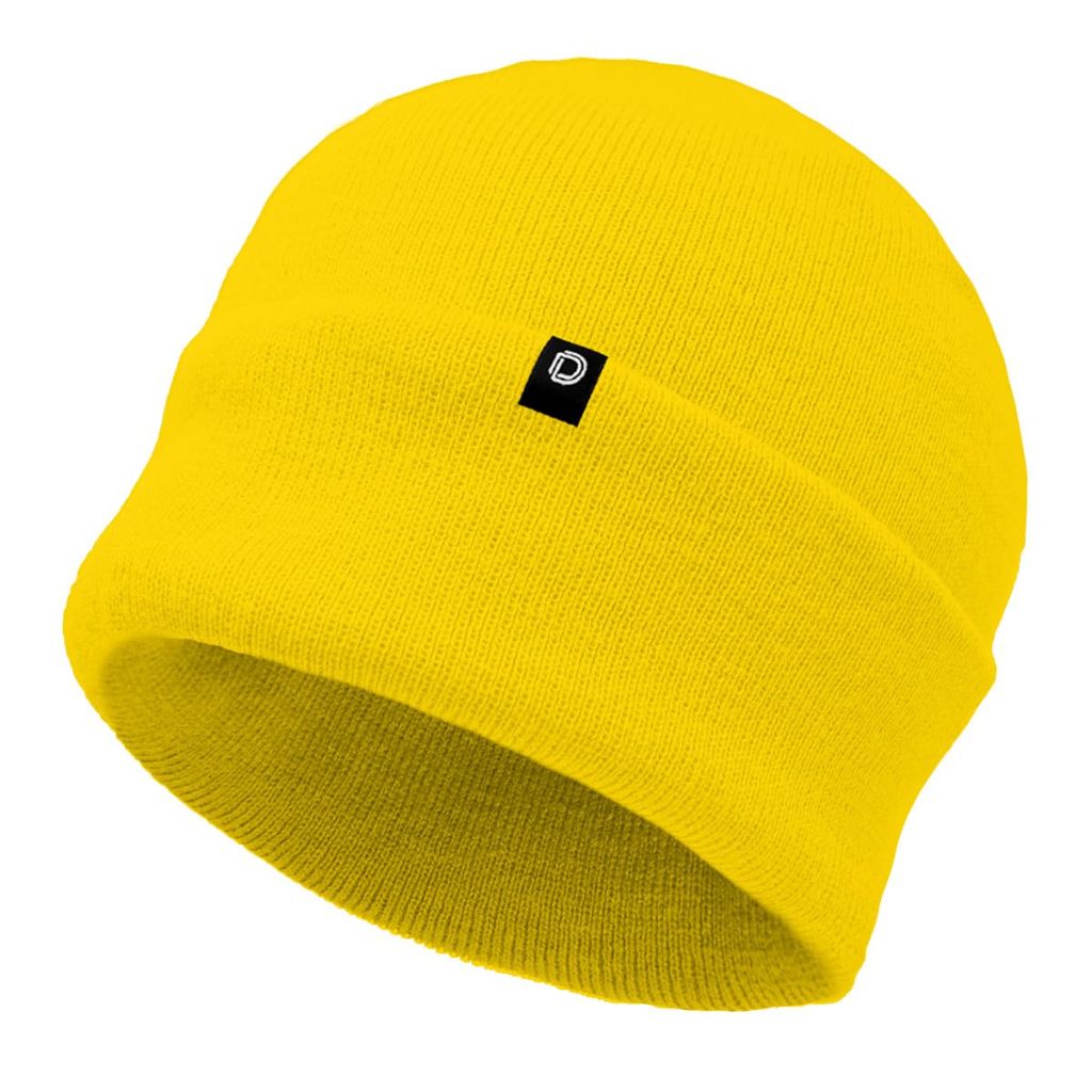 DALIX Cuff Beanie Cap 12" in Yellow