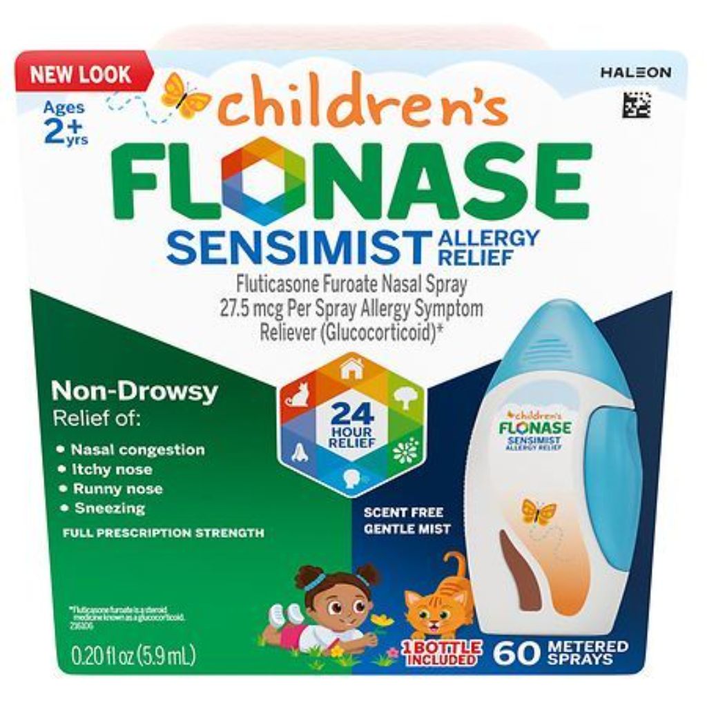 Children's Flonase Sensimist Allergy Relief Nasal Spray (Fluticasone Furoate) - 60 Sprays *Damaged Box*