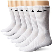 Nike Adult's Everyday Cushioned Crew Socks (6 Pairs) - White, Medium