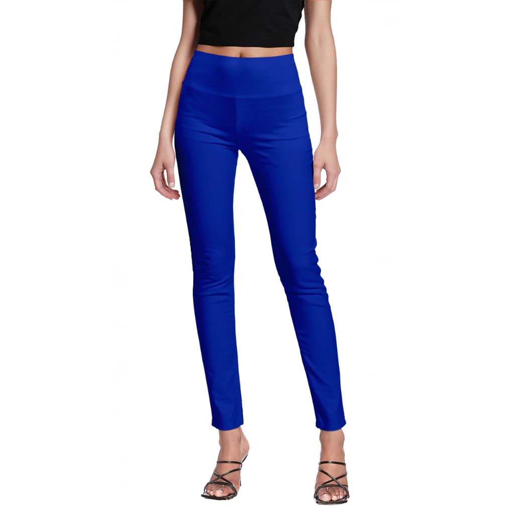 Hybrid & Company - Full Elastic Waist Pull On Millennium Twill Pant, Royal, 1X Short