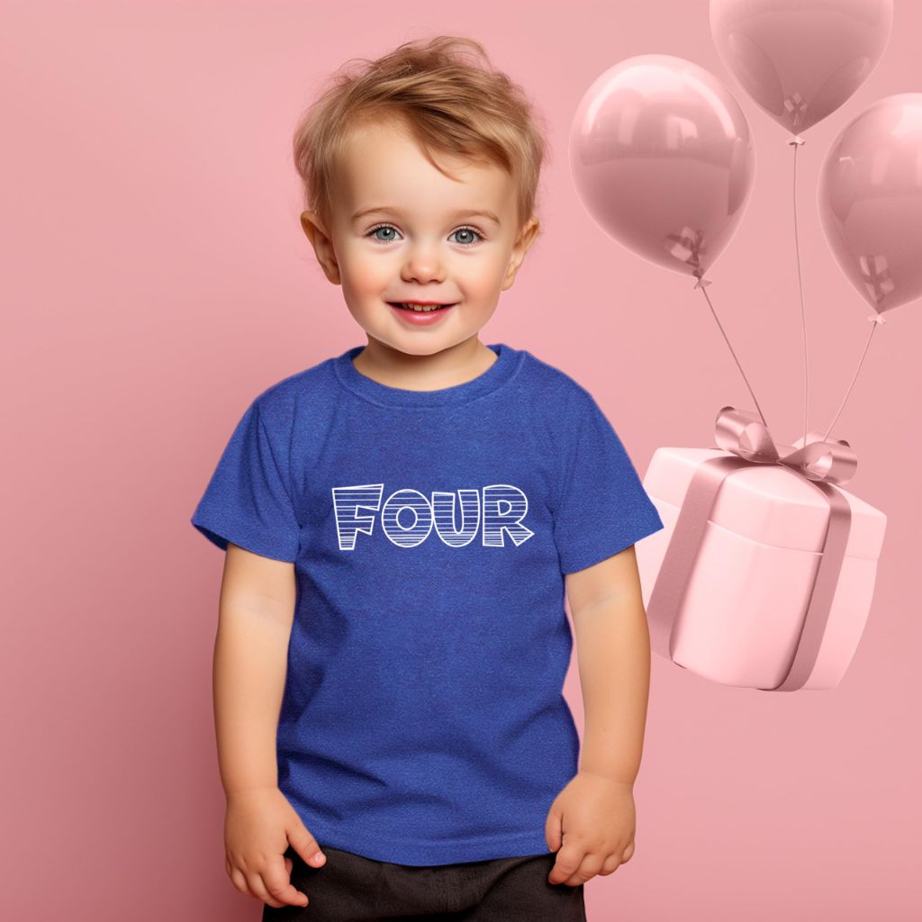SZ 5Y, Unordinary Toddler 4th Birthday Shirt Boys | Charcoal Blue