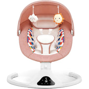 Portable Baby Swing with 5 Speeds, 12 Soothing Melodies, Bluetooth & Remote Control - Pink