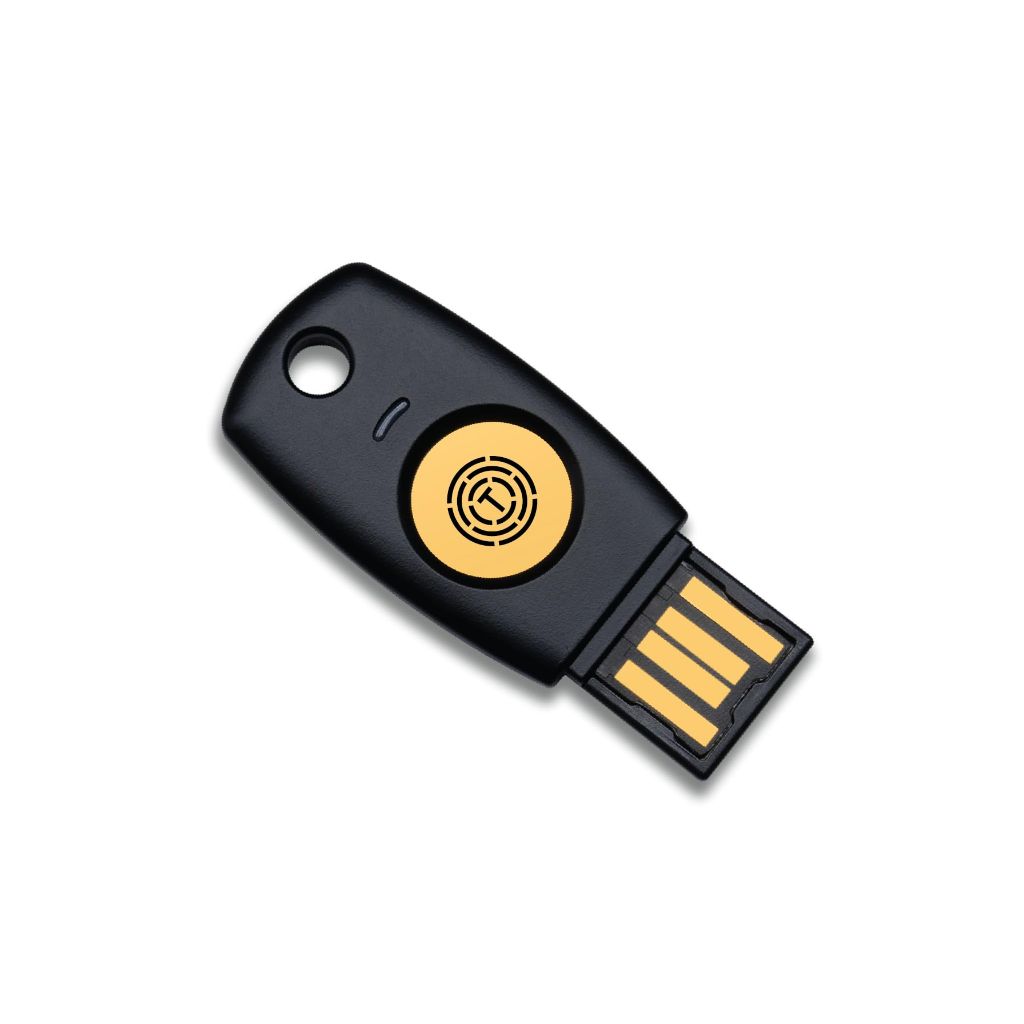 FIDO2 U2F Security Key Passkey Two-Factor Authentication (2FA) USB Key PIN+Touch (Non-Biometric) USB-A Type TrustKey T110