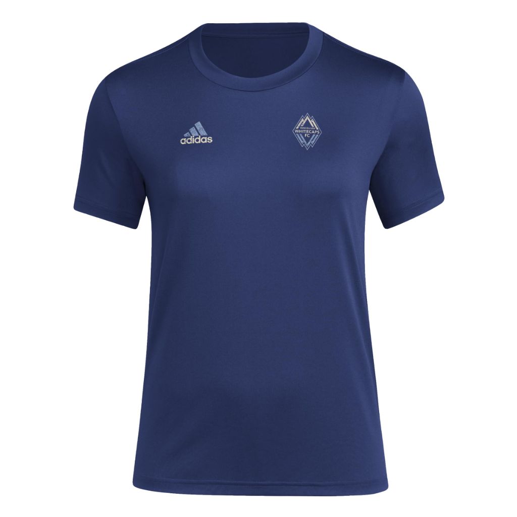 SZ LT, Adidas Women's Vancouver Whitecaps MLS Short Sleeve T-Shirt, Team Navy Blue