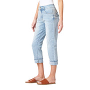 SZ 14, Angels Forever Young Curvy Cropped Jeans for Women, Denim with Contour Waistband  - Albany
