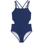 KANU SURF Solid Cut Out 1 PC swim wear for girls size- 16 navy blue