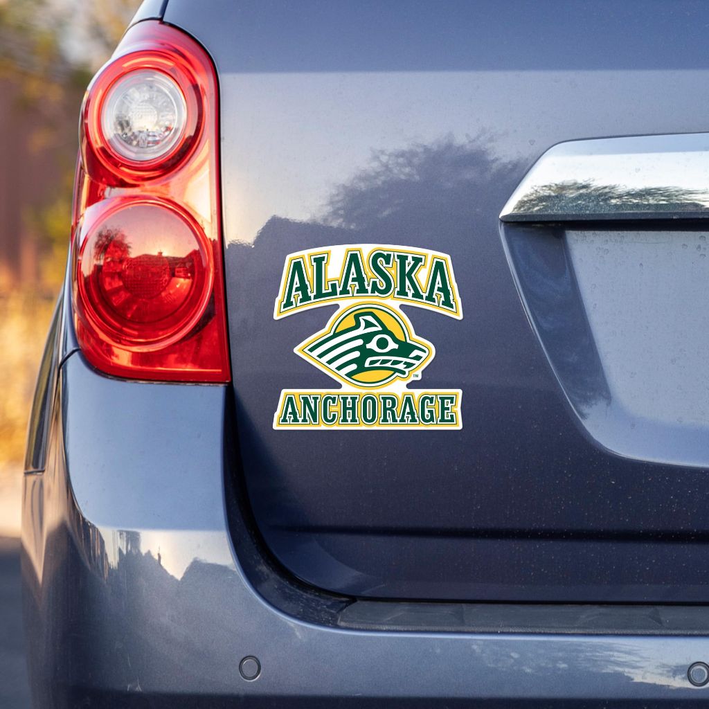Rico Industries NCAA Alaska–Anchorage Seawolves 5" x 7" Vinyl Die-Cut Decal - Car/Truck/Home Accessory