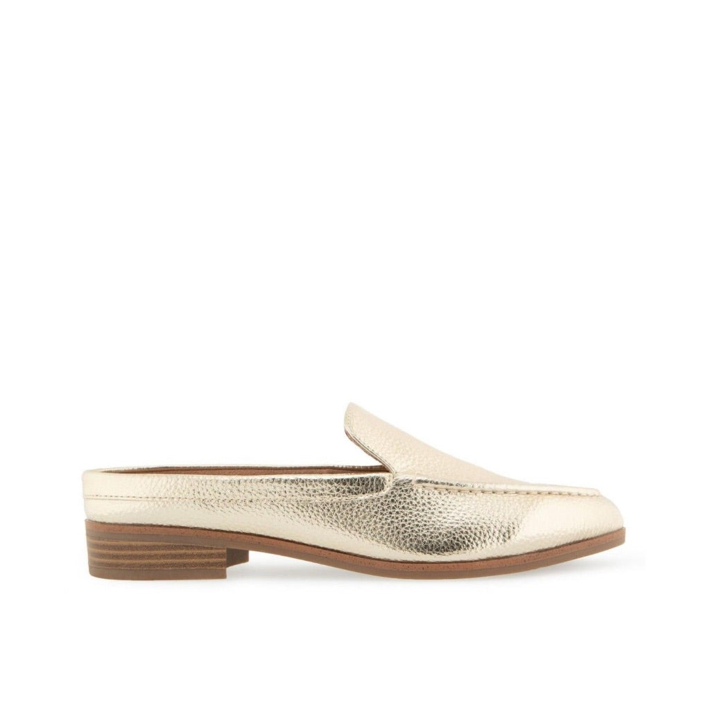 Aerosoles Women's Enright Slip-On Mules - Soft Gold Faux Leather, Size 6