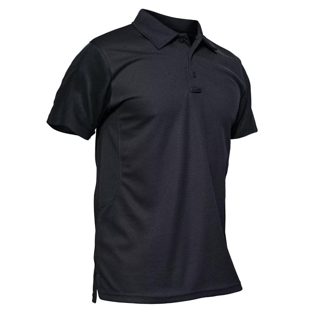 MAGCOMSEN Black Polo Shirts for Men, L