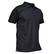 MAGCOMSEN Black Polo Shirts for Men, L
