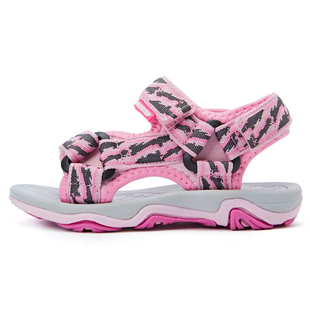 Weestep Adjustable Strap Sandal, Pink/Grey SZ 3Y