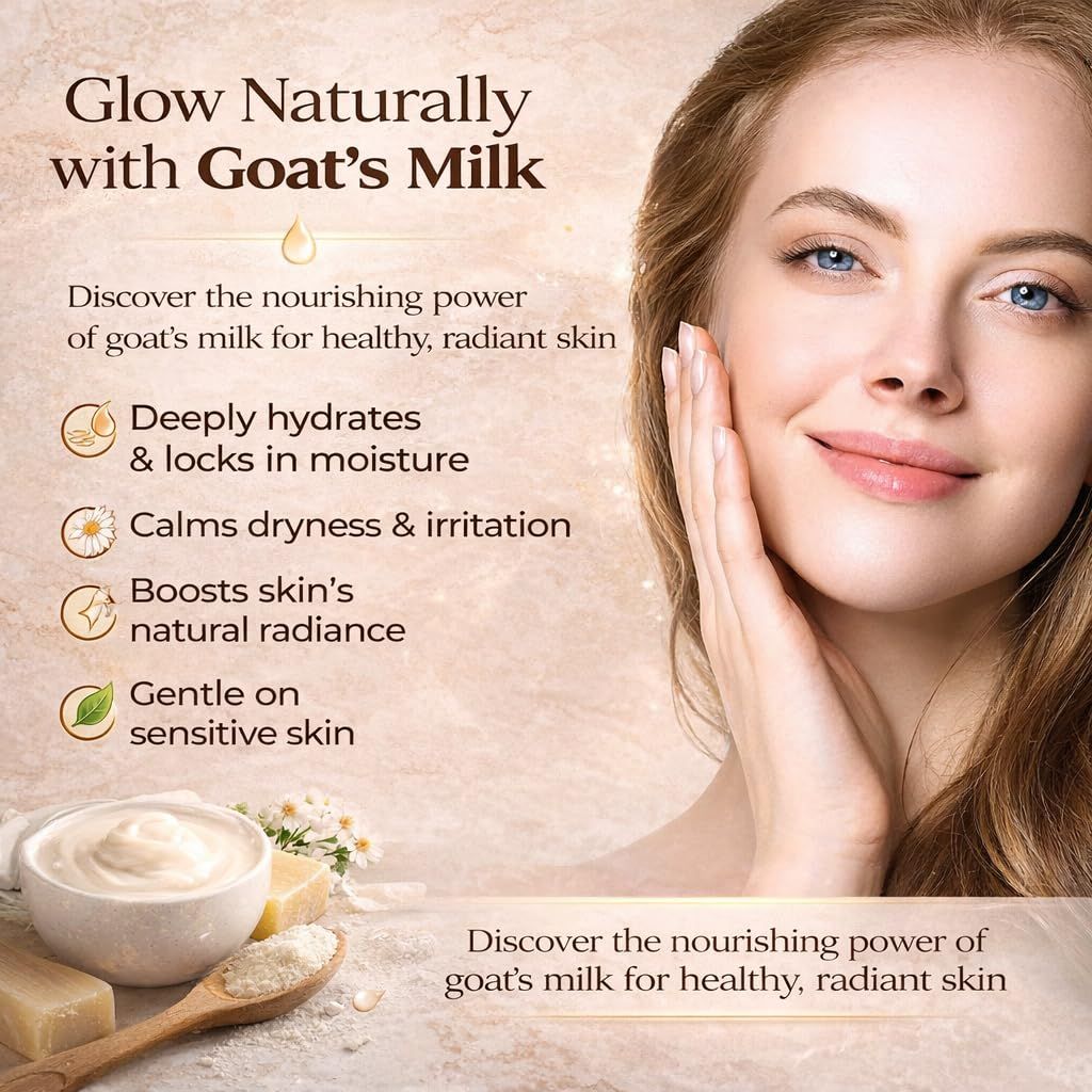 Biaina Organics Goat’s Milk Skincare Set – Hydrating Balancing Milk & Healing Toner Duo – 2 x 3.4 fl oz