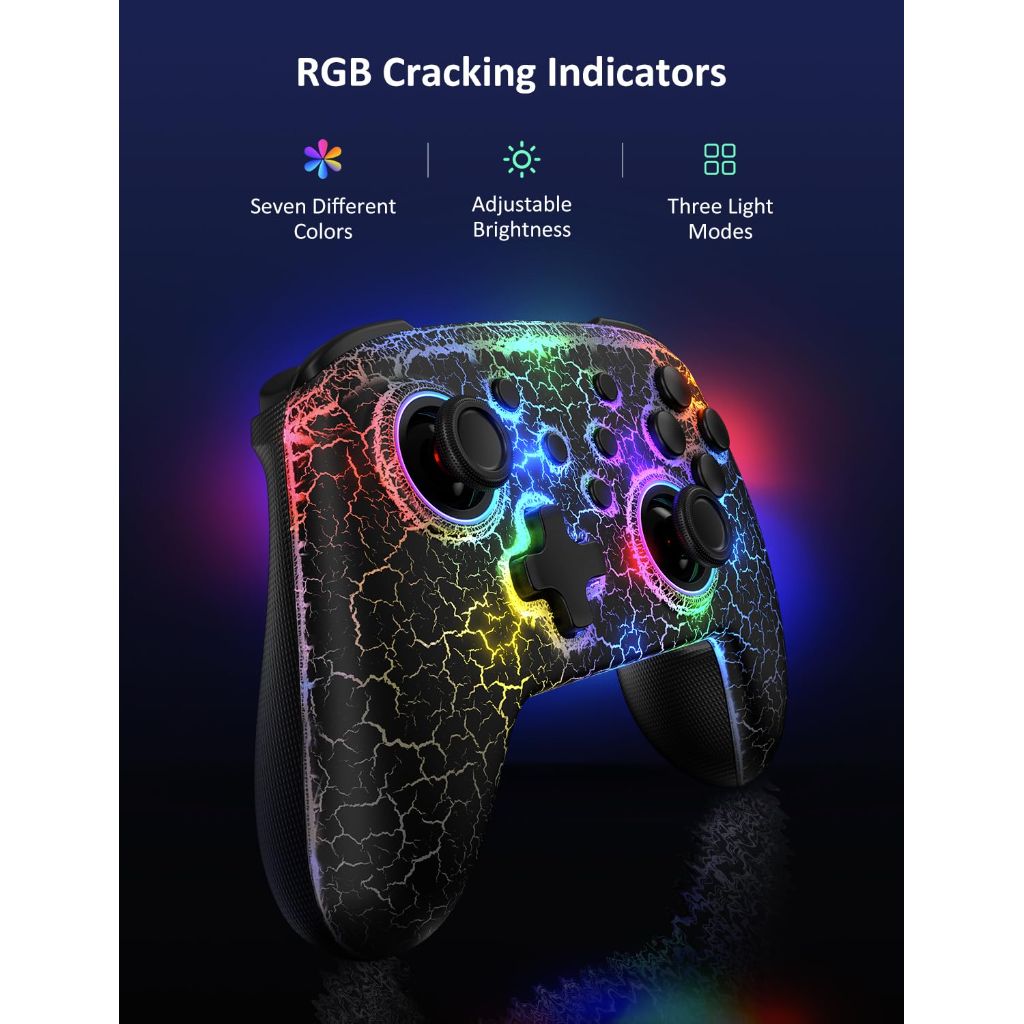 NexiGo Wireless Controller (No Deadzone) for Switch 2 and Switch (Lightstorm)