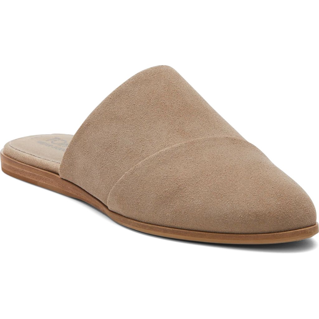 TOMS Women's Jade Flat Slides, Dune Suede, 7.5