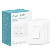Kasa Smart Light Switch HS200P3, Single Pole, Needs Neutral Wire, 3 Count -Pack of 1 , White