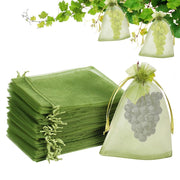 Mesh Drawstring Fruit Protection Bags - Green, 4" x 6" (100ct.)