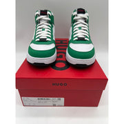 Men's HUGO Kilian Retro High-Top Sneakers (Emerald Green/White) - 7 US