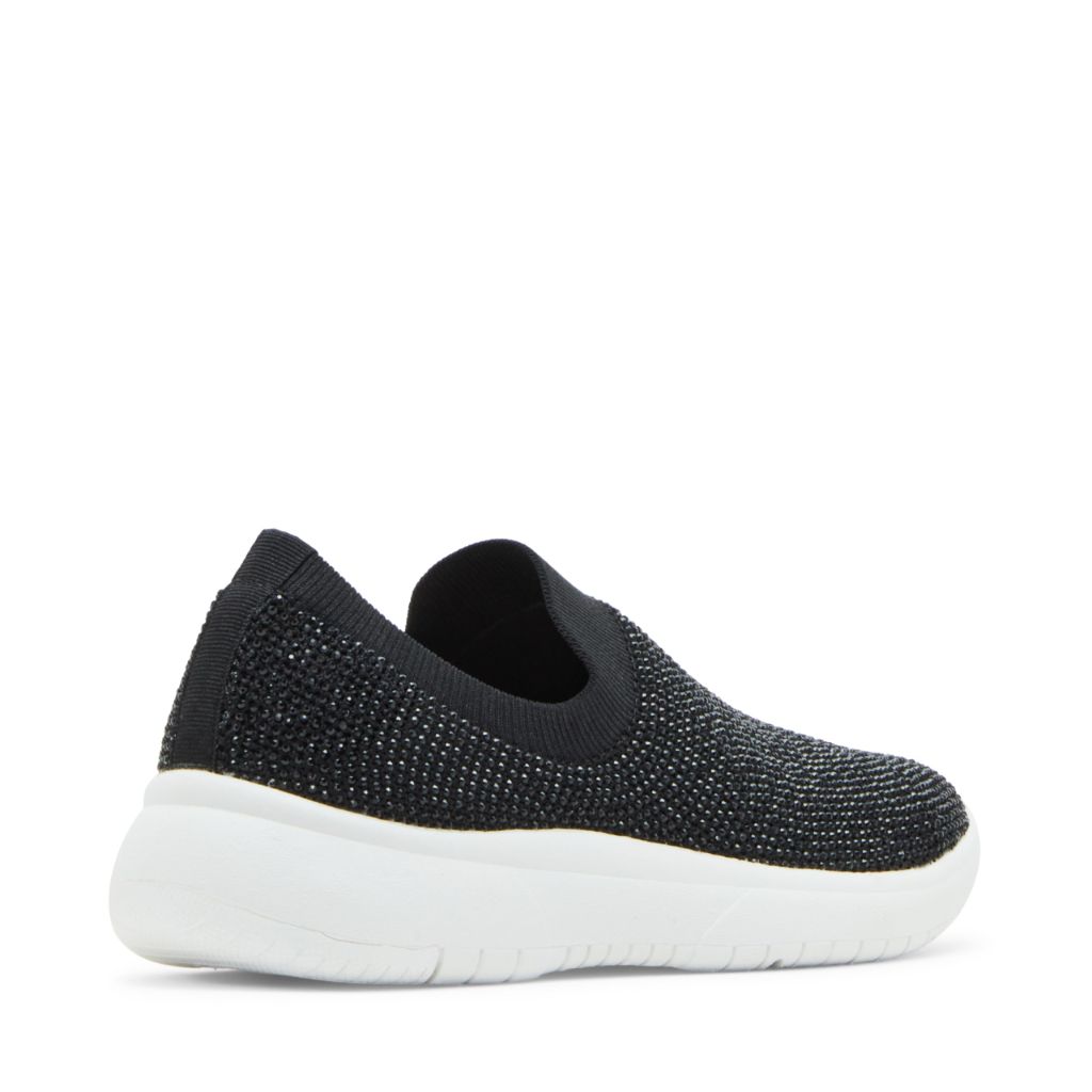 Blondo Women's Waterproof Karen Slip-On Sneaker, Black Knit, 7