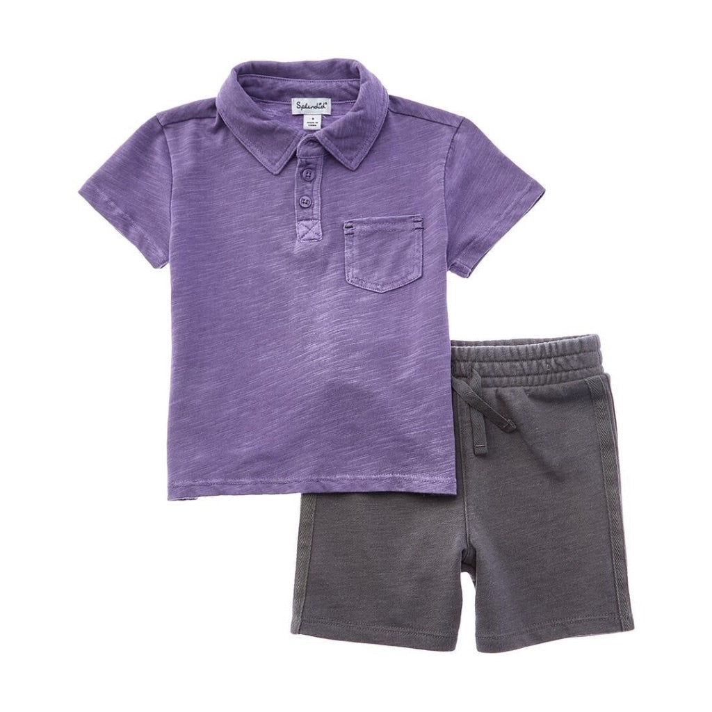 Splendid 2pc Polo Shirt & Short Set Little Kid Size 5