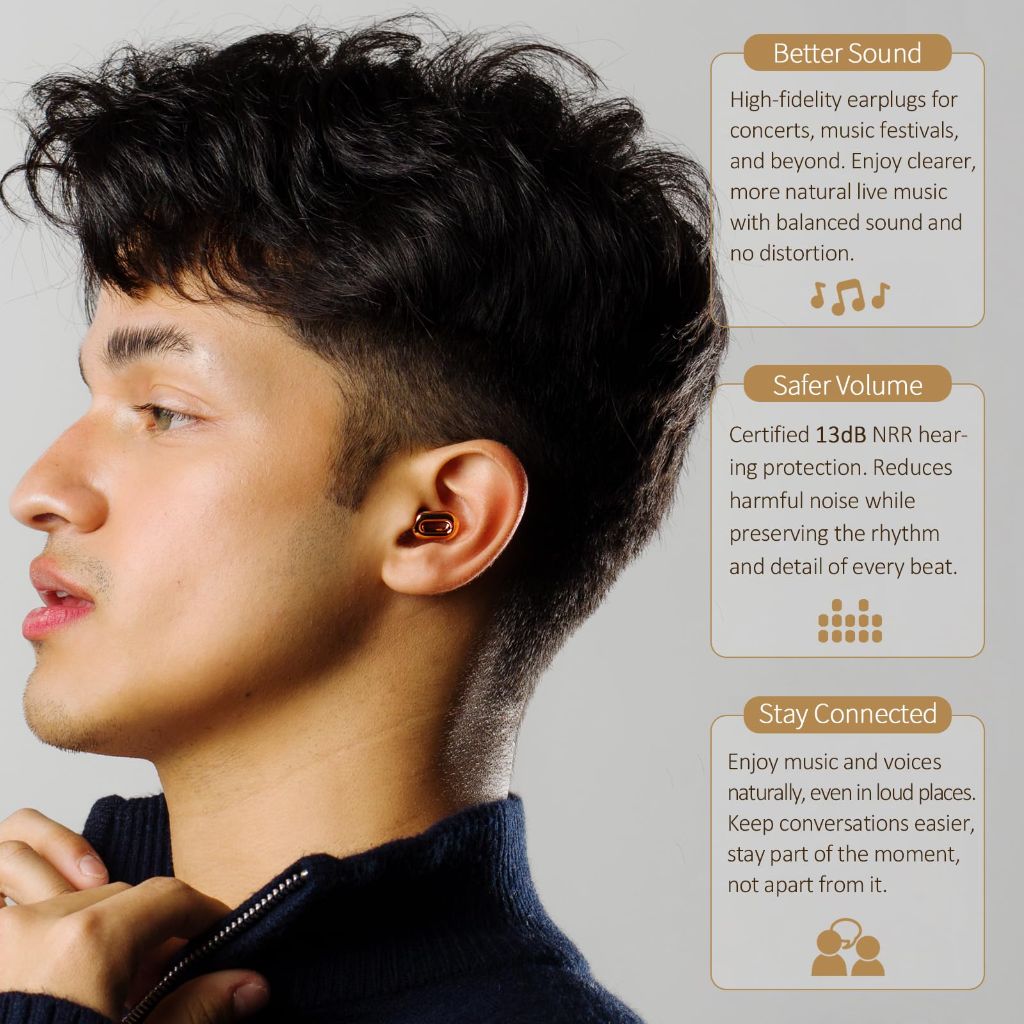 Moment Earplugs for Music Festival, Certified Hearing Protection - 13 dB NRR (Teal, Pack of 1)