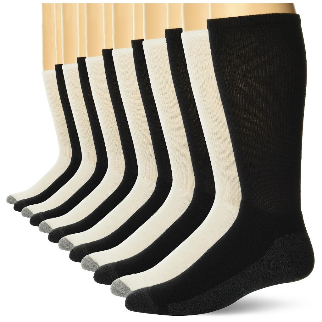 Max Cushioned Crew Socks Pack, Shoe Sizes 12-14, 12-Pack
