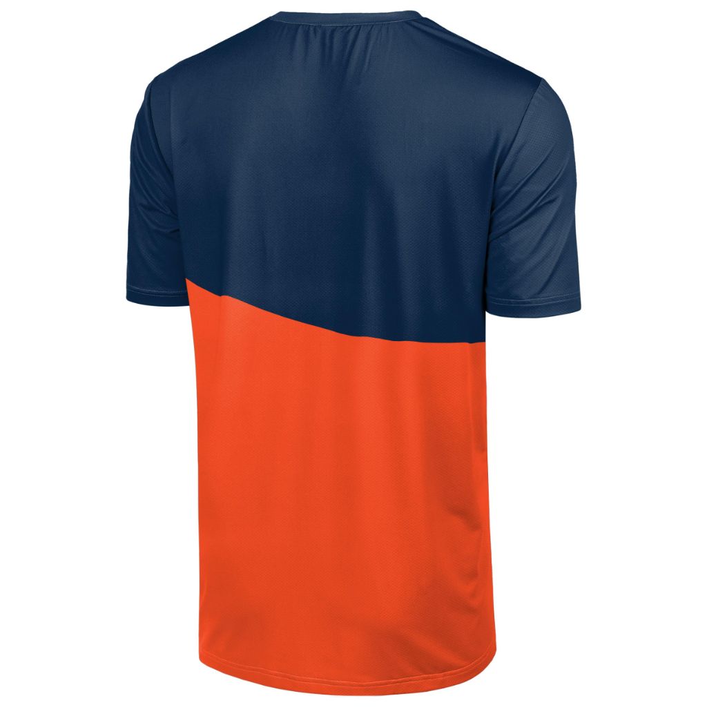FOCO Auburn Tigers NCAA Mens Cropped Big Logo Colorblock Rash Guard - M