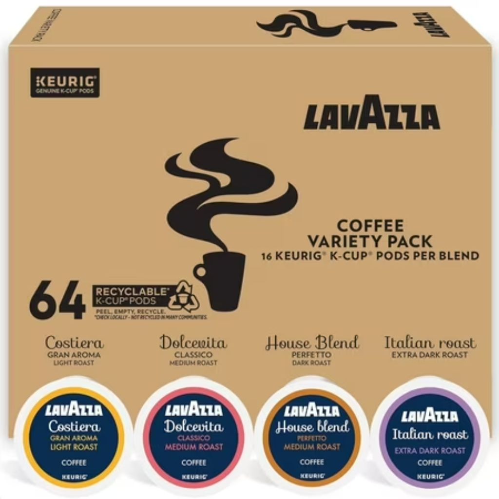 Lavazza Variety Pack Keurig K-Cup Coffee Pods, 64ct.