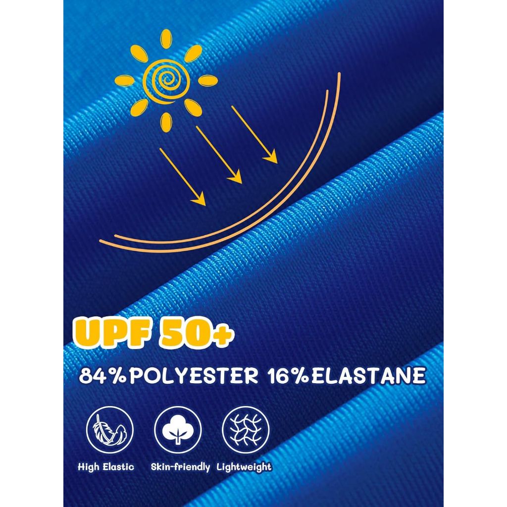 Angel season Rash Guard for Boys UPF 50+ Swim Shirt Long Sleeve Bathing Suit Summer UV Protection Sun Shirts Rashgurad 4T