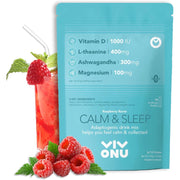 VivoNu Calm & Sleep Powdered Drink Mix for Relaxation & Focus - Raspberry, 20ct