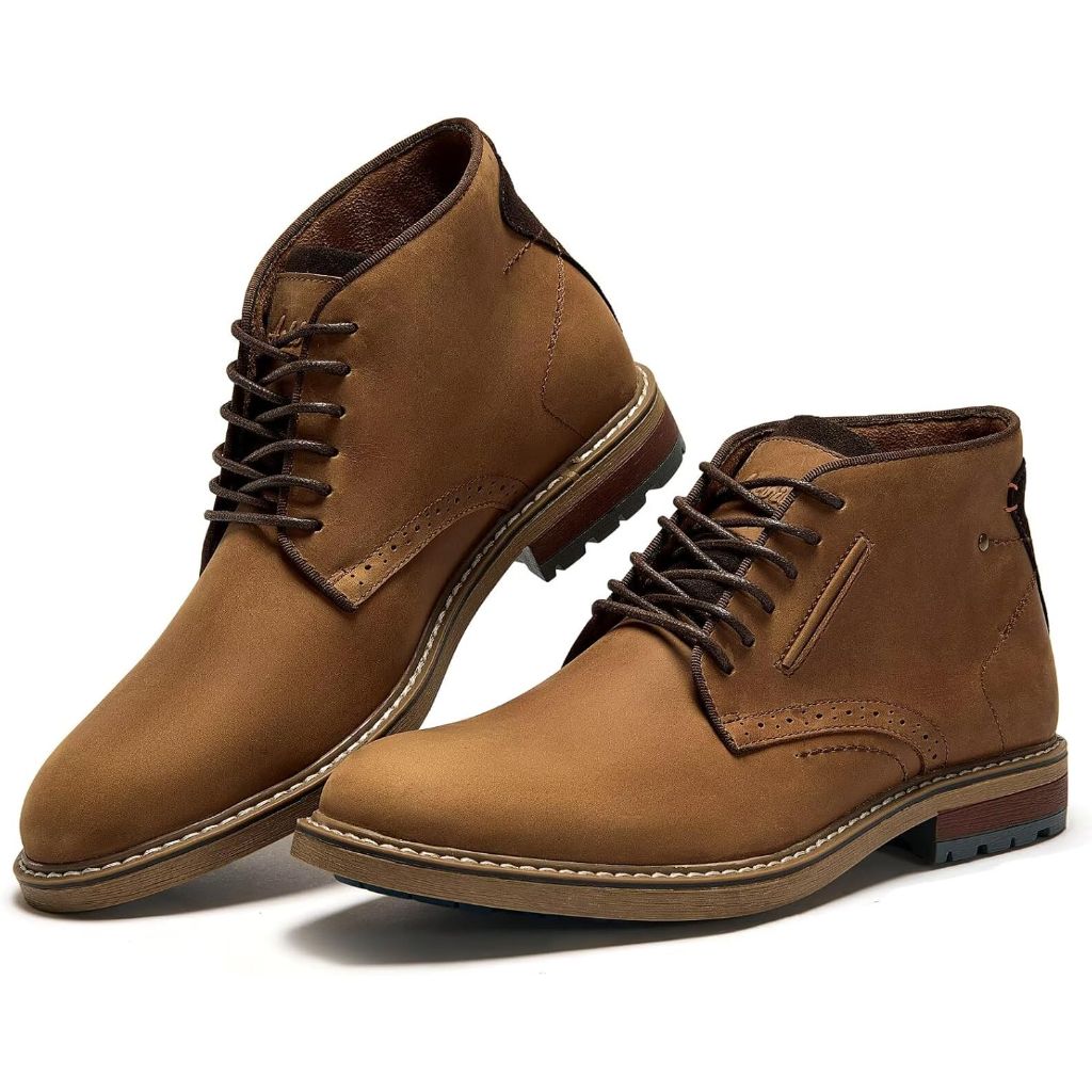 SZ 11, Arkbird Men's Ankle Chukka Boots, Dark Brown Leather