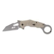 Smith & Wesson M&P Extreme Ops Karambit Folding Knife, 3in 8Cr13MoV Stainless Steel Titanium Nitrided Coated Blade, G10 Handle, Gray, 1147102