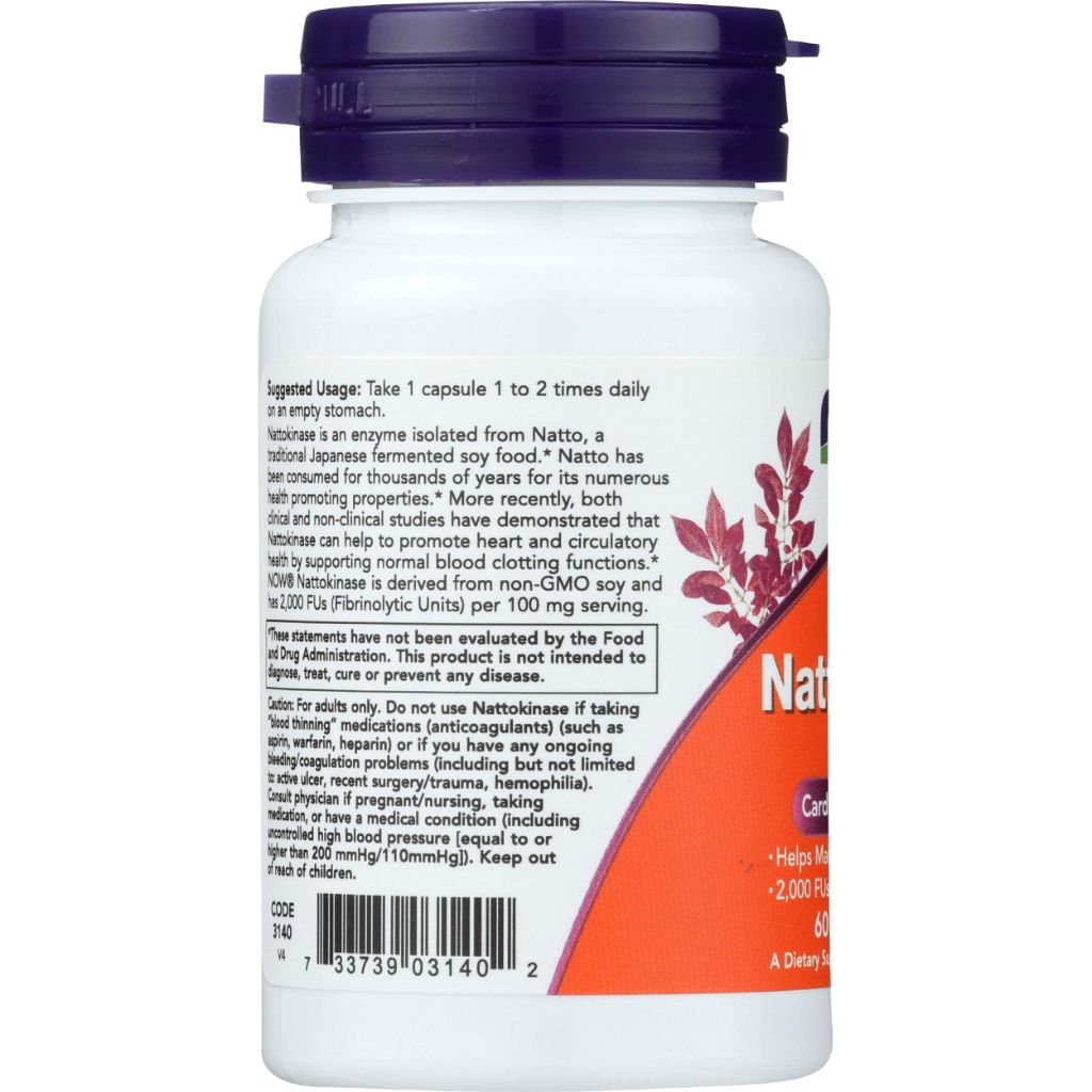 NOW Foods, Nattokinase 100mg, 60 Capsules
