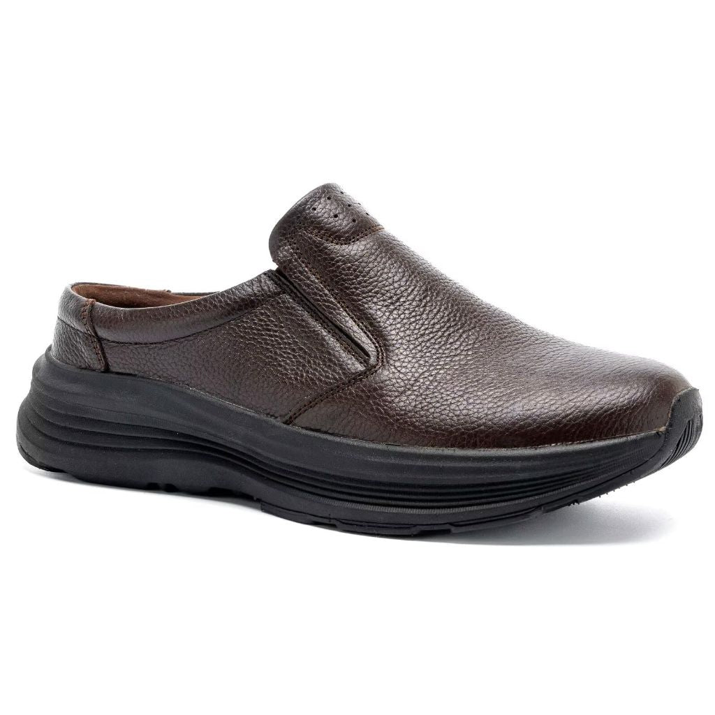 Men's Orthopedic Leather Dress Walking Shoes, Coffee - Size 8