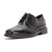 Clarks Men's Cosgrove Cap Oxford Shoes - Black Leather, Size 13