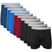 Gildan Men's Underwear Boxer Briefs, Multipack, Black/Garnet/Royal/Diamond (10-pack), X-Large