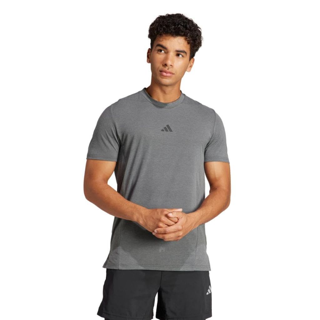 Adidas Men's Designed for Training Workout T-Shirt, Solid Grey, 3X-Large