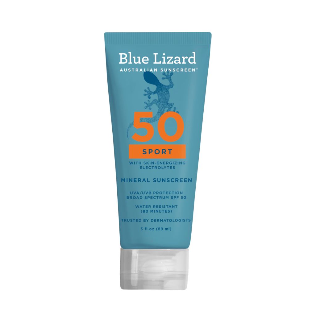 Blue Lizard Sport Mineral SPF 50 Lotion, Fragrance-Free, Paraben-Free, Vegan, 3.0 fl oz