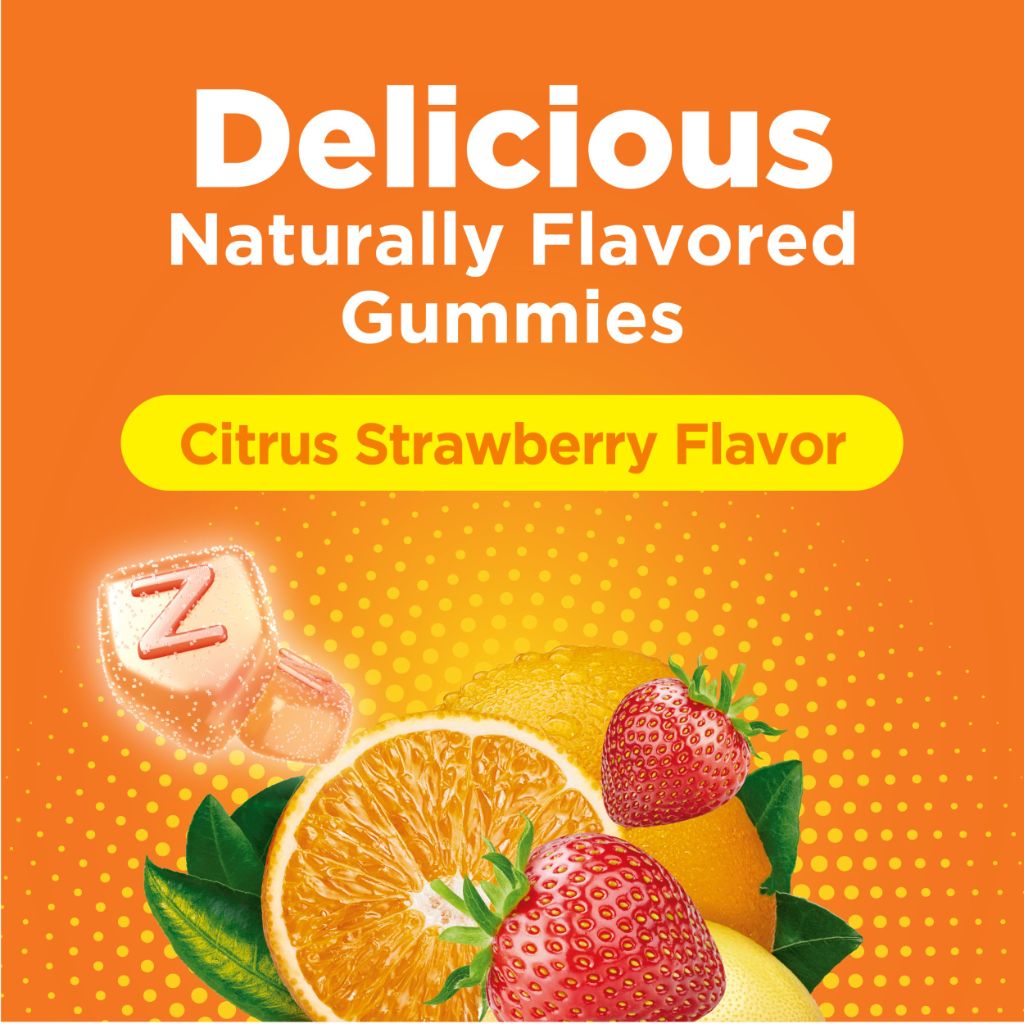 Zicam Daily Immune Support, Gummy Supplement, Citrus Strawberry Flavor, 70 Count