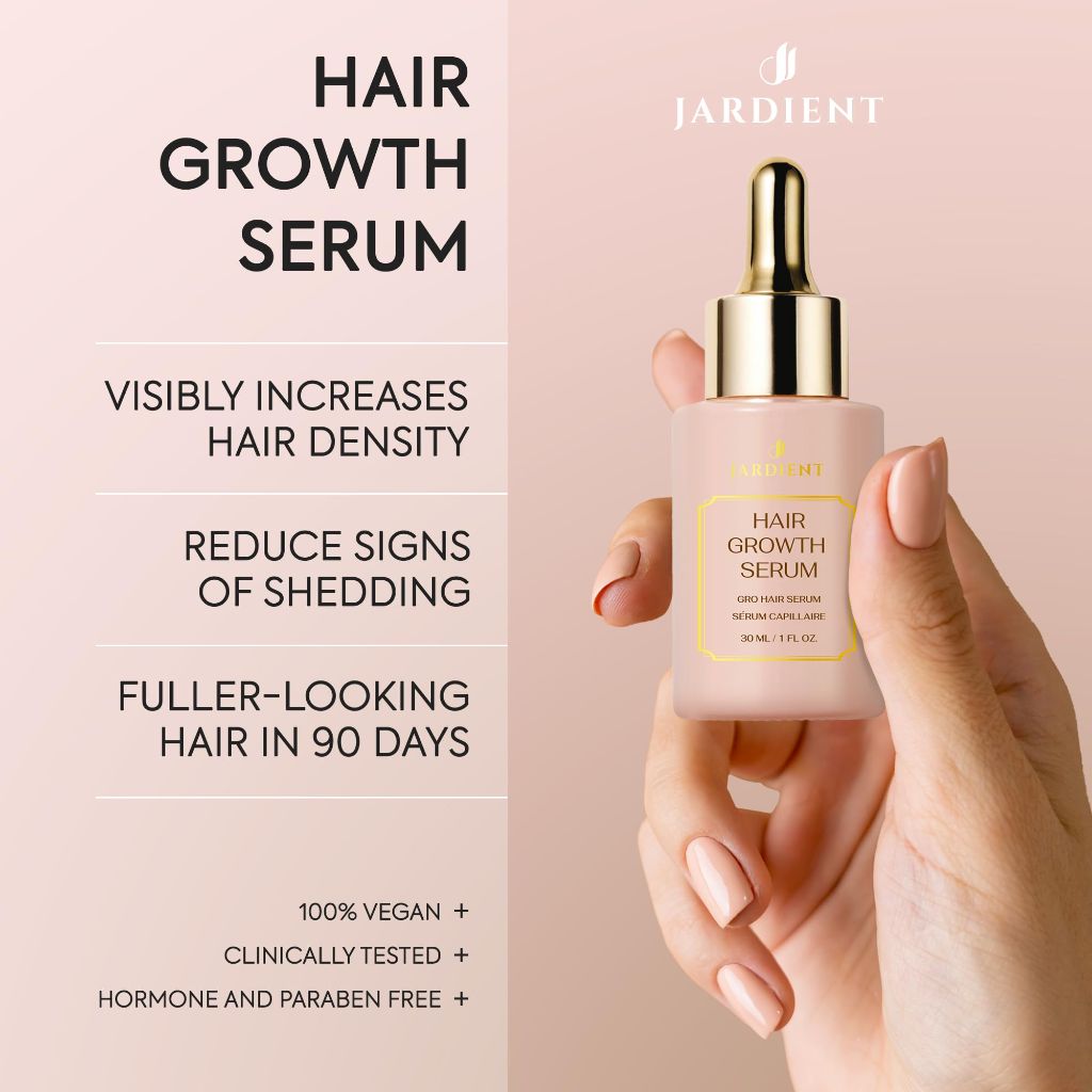 Jardient Hair Growth Serum - Veganic Oil 1 Fl Oz (Pack of 2)