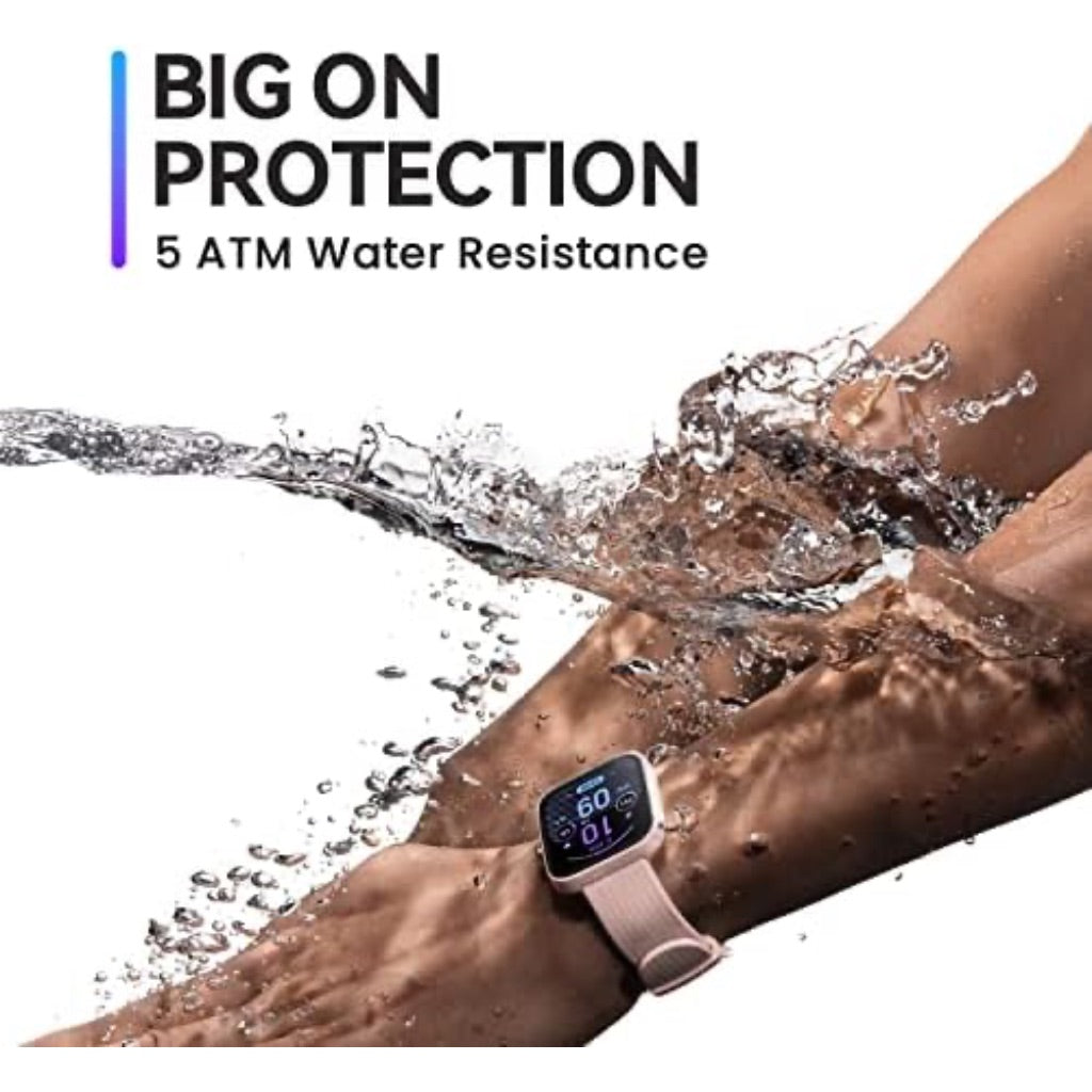 Women's Amazfit Bip 3 Smart Watch & Fitness Tracker, 1.69" Color Display, 14-Day Battery Life, Pink