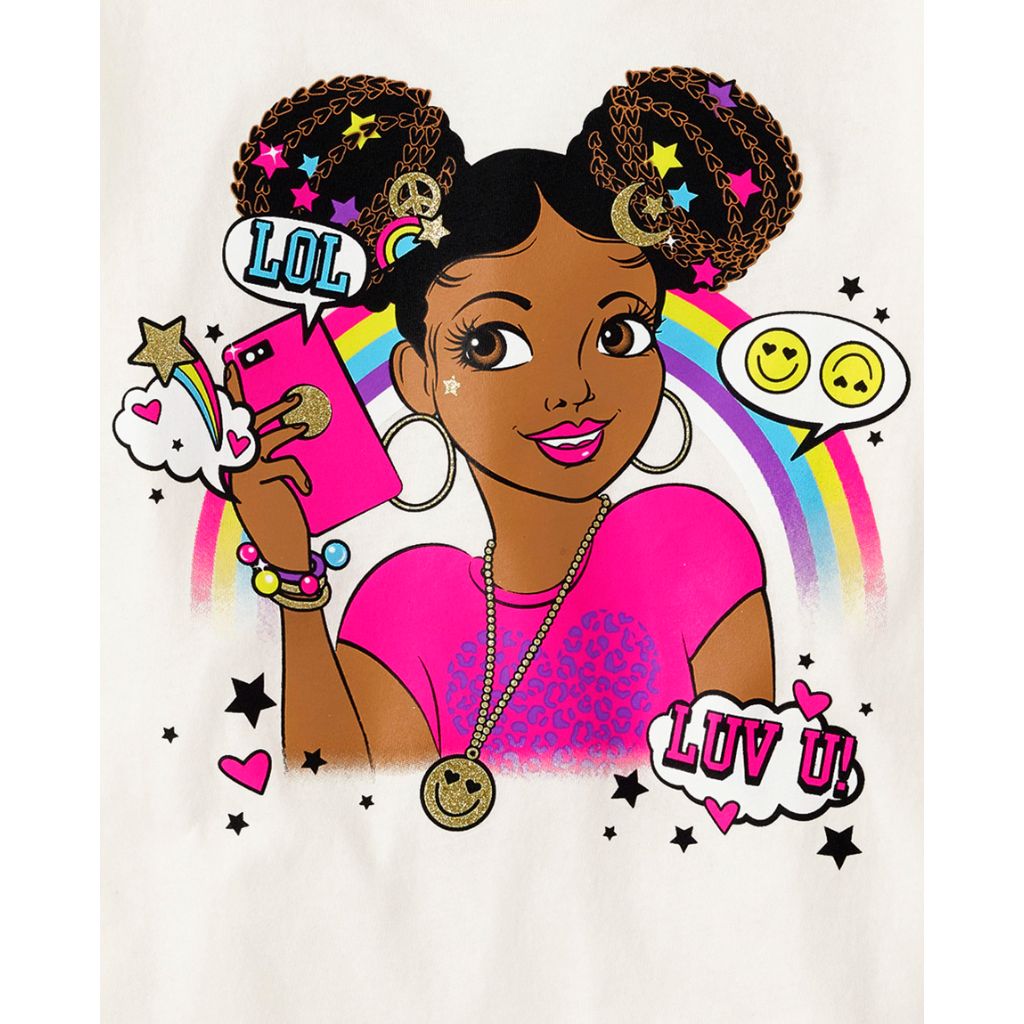 The Children's Place Girls School Days Short Sleeve Graphic T-Shirts, 3-Pack, Medium