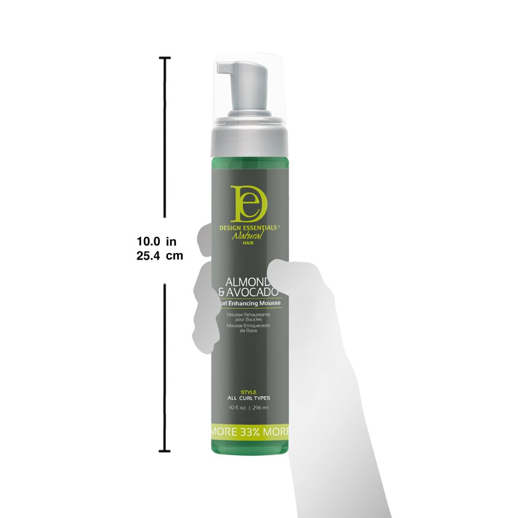 Design Essentials Curl Enhancing Hair Mousse for Curly Hair; Almond and Avocado Collection, 10 Ounce