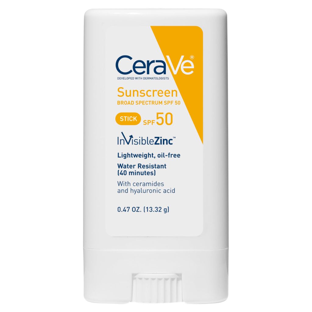 CeraVe Mineral Sunscreen Stick SPF 50, Broad Spectrum SPF + Hyaluronic Acid - 0.47oz