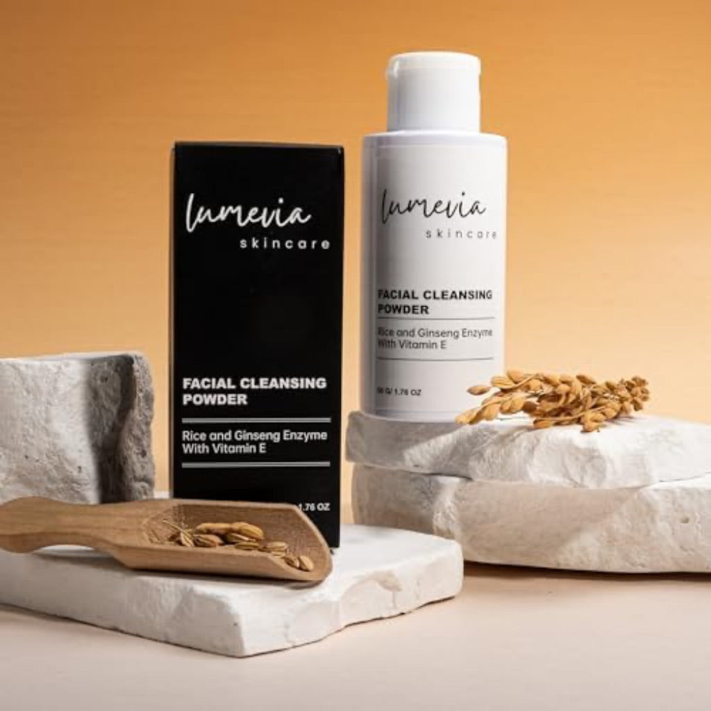 Rice and Ginseng Enzyme Powder Facial Cleanser with Vitamin E, Gently Exfoliates, Hydrating, No Added Fragrance. 50g / 1.76 oz
