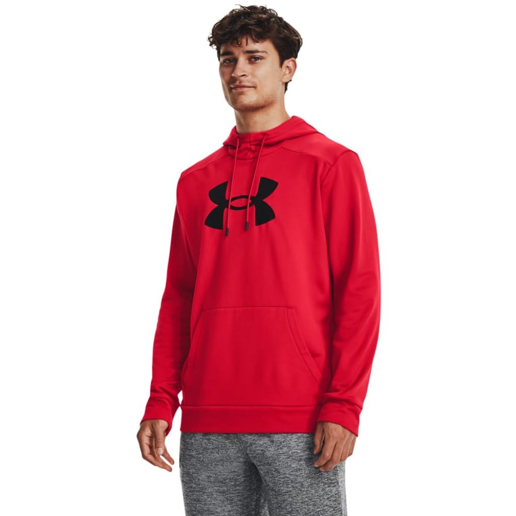 Under Armour mens Armour Fleece Big Logo Hoodie, (601) Red / / Black, Small