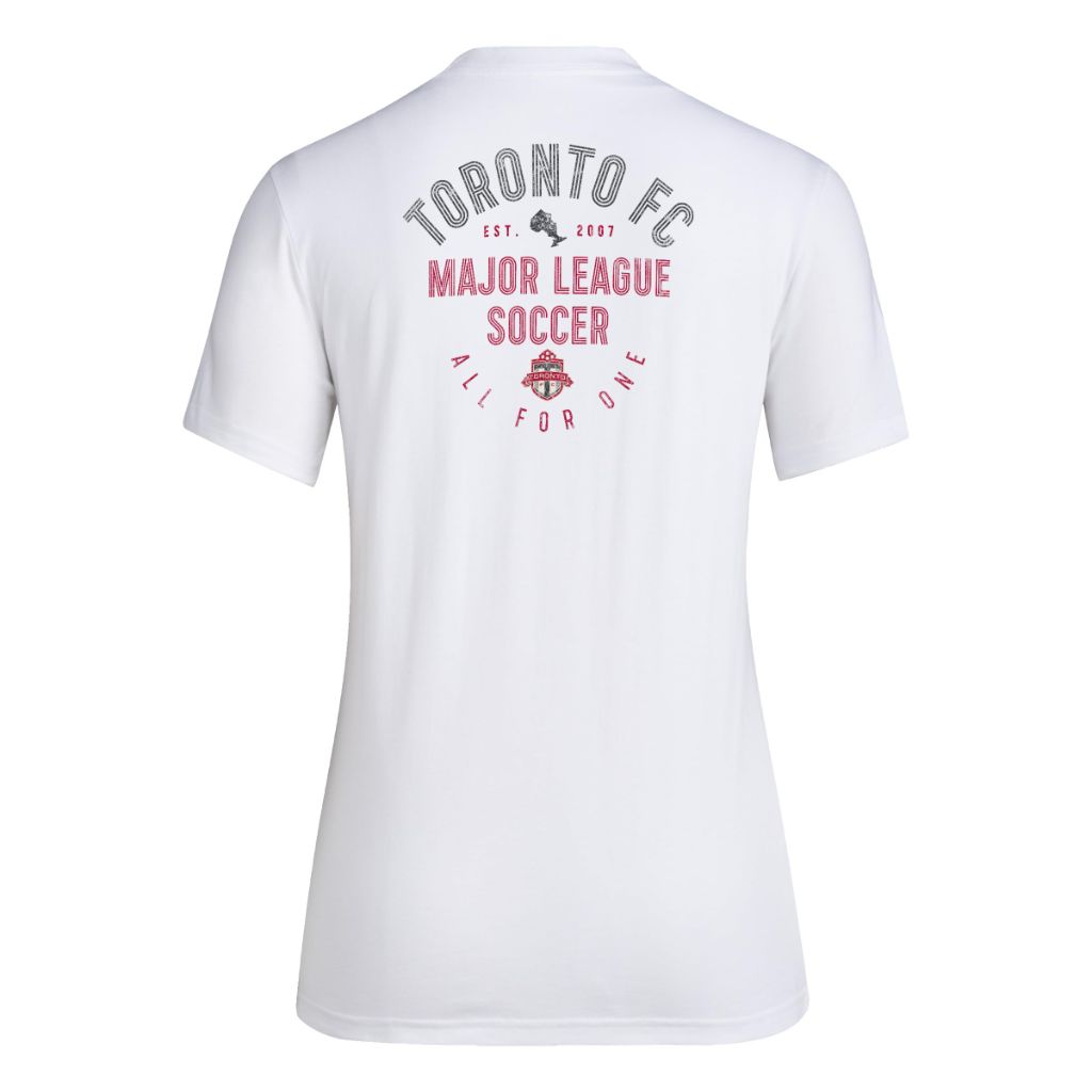 Adidas Women's Toronto FC Local Stoic Short Sleeve Pre-game T-shirt, White - size Medium