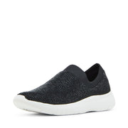 Blondo Women's Waterproof Karen Slip-On Sneaker, Black Knit, 7
