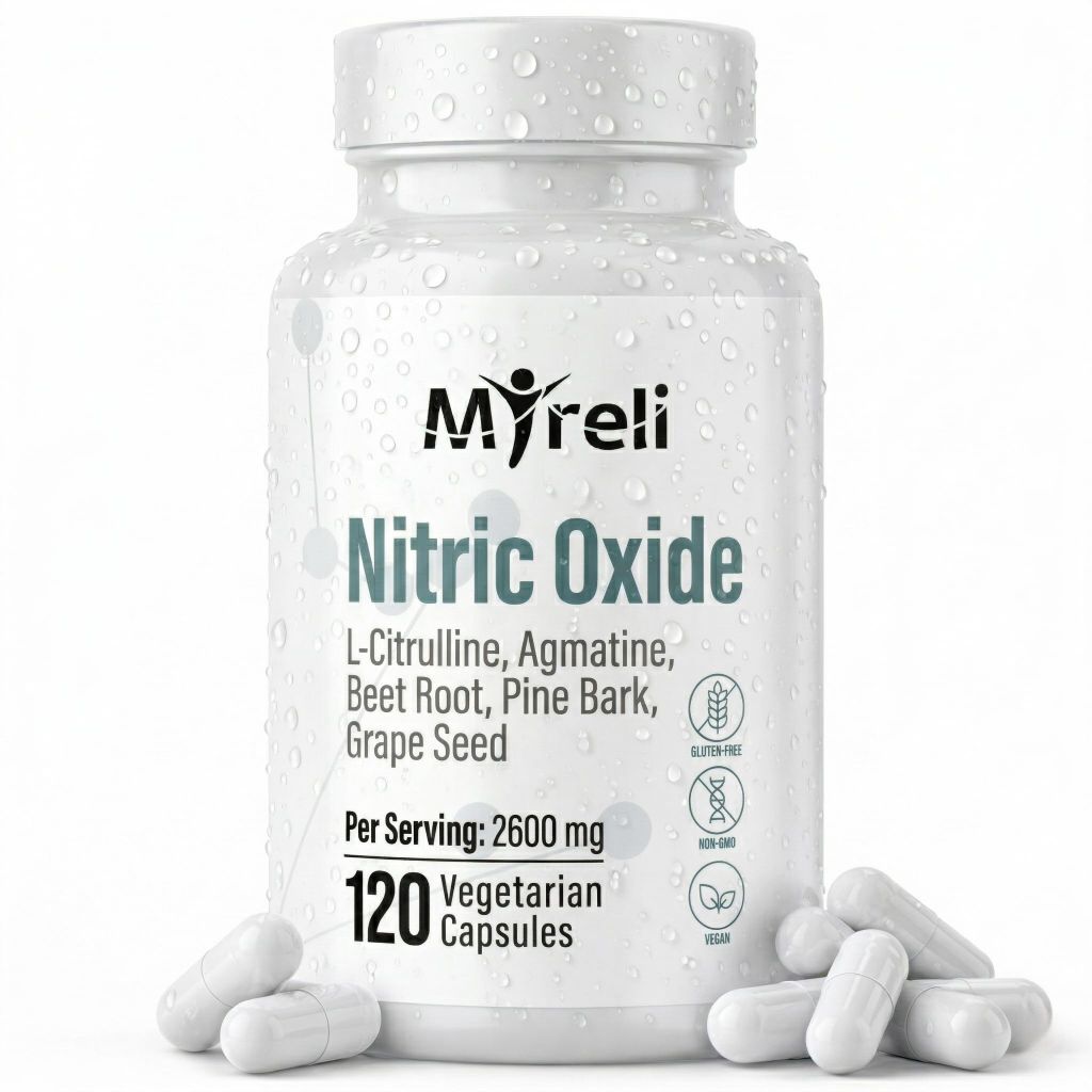 MYRELI Nitric Oxide Supplements for Men & Women –  120 Capsules