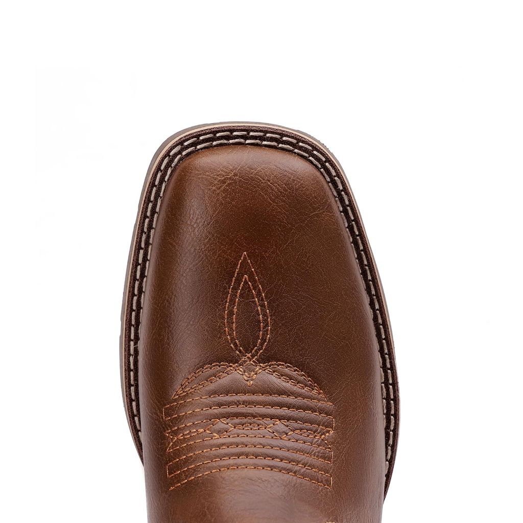 Suokdil Cowboy Boots for Men, Brown - size 10