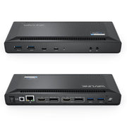 WAVLINK DisplayLink Laptop Docking Station - Dual Monitor 4K@60Hz, 100W Charging for Thunderbolt 4/3, USB-C/A, M1-M5 Mac/MacBook Neo, Windows, Chrome - 2HDMI, 2DP, 6 USB Ports, LAN, Audio